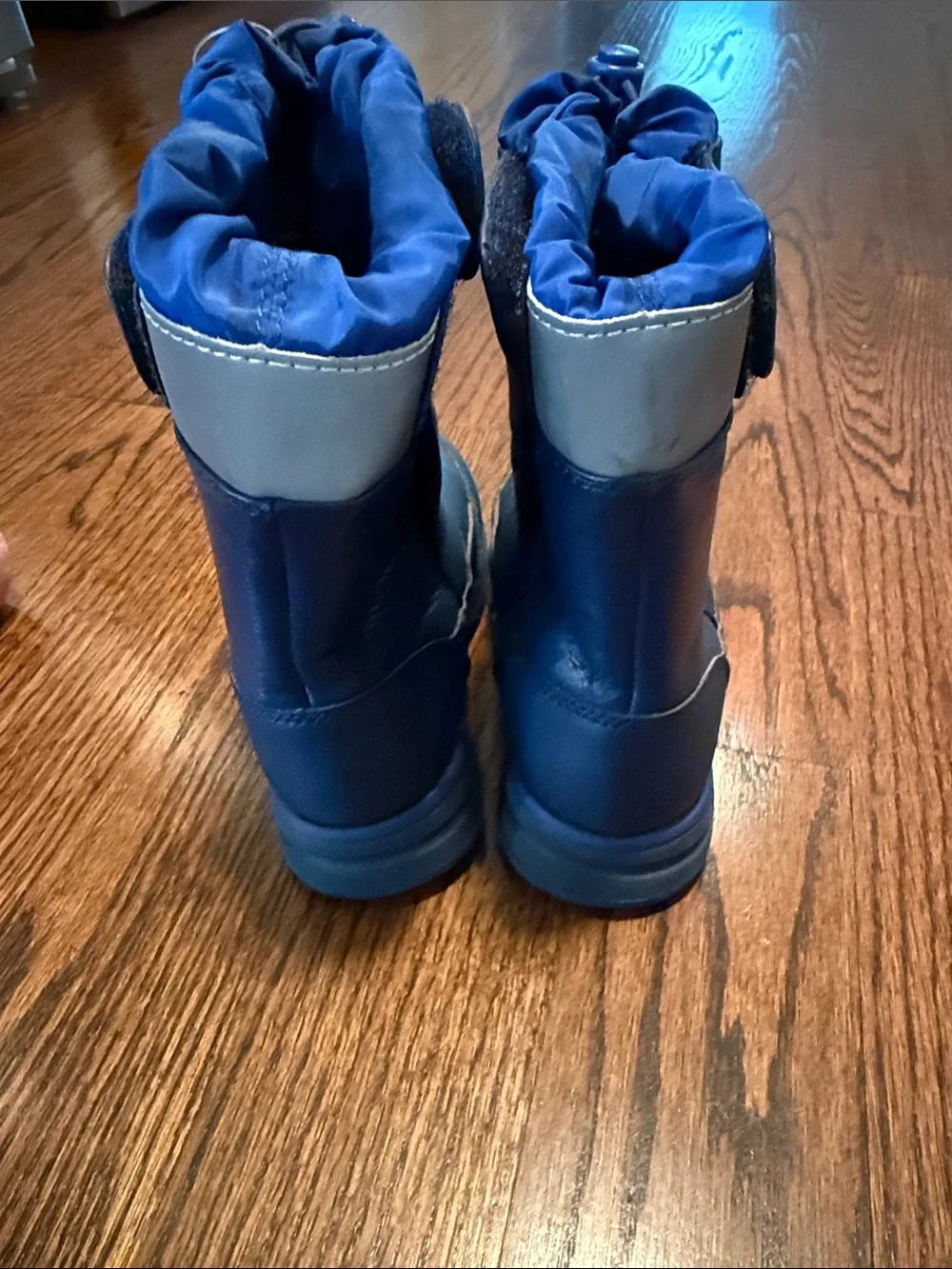 Kids Lands End Navy Blue Winter Snow Boots